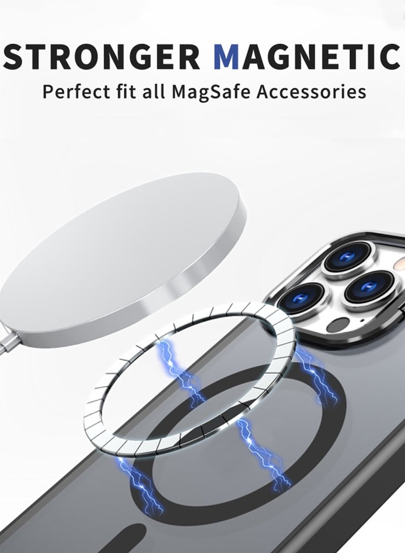 HEROCKX iPhone 16 Pro Max Case 【Full Shockproof Protection】Magnetic MagSafe Translucent Matte Back Slim Phone Cover With Strong Magnet - Image 2